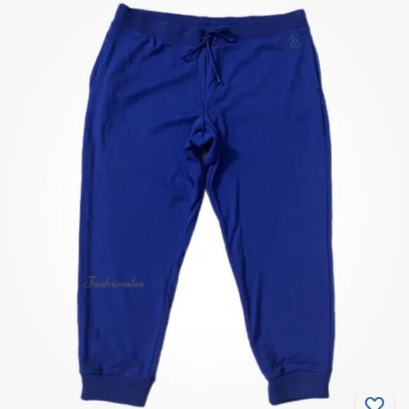 Victorias Secret Supersoft Cotton Fleece MidRise Jogger Pants Constellation Blue - Picture 7 of 8